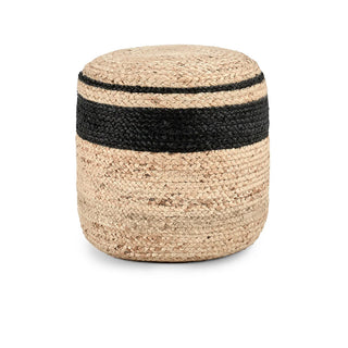 Pouf - Faro Jute Natural/Black
